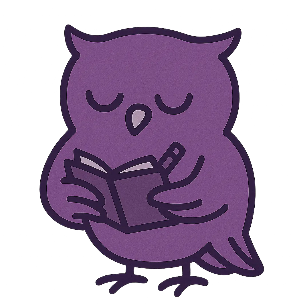 Reflective Purple Owl illustration